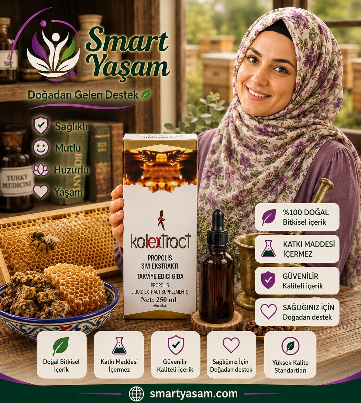 Propolis Sıvı Ekstraktı – 125 ml – Takviye Edici Gıda