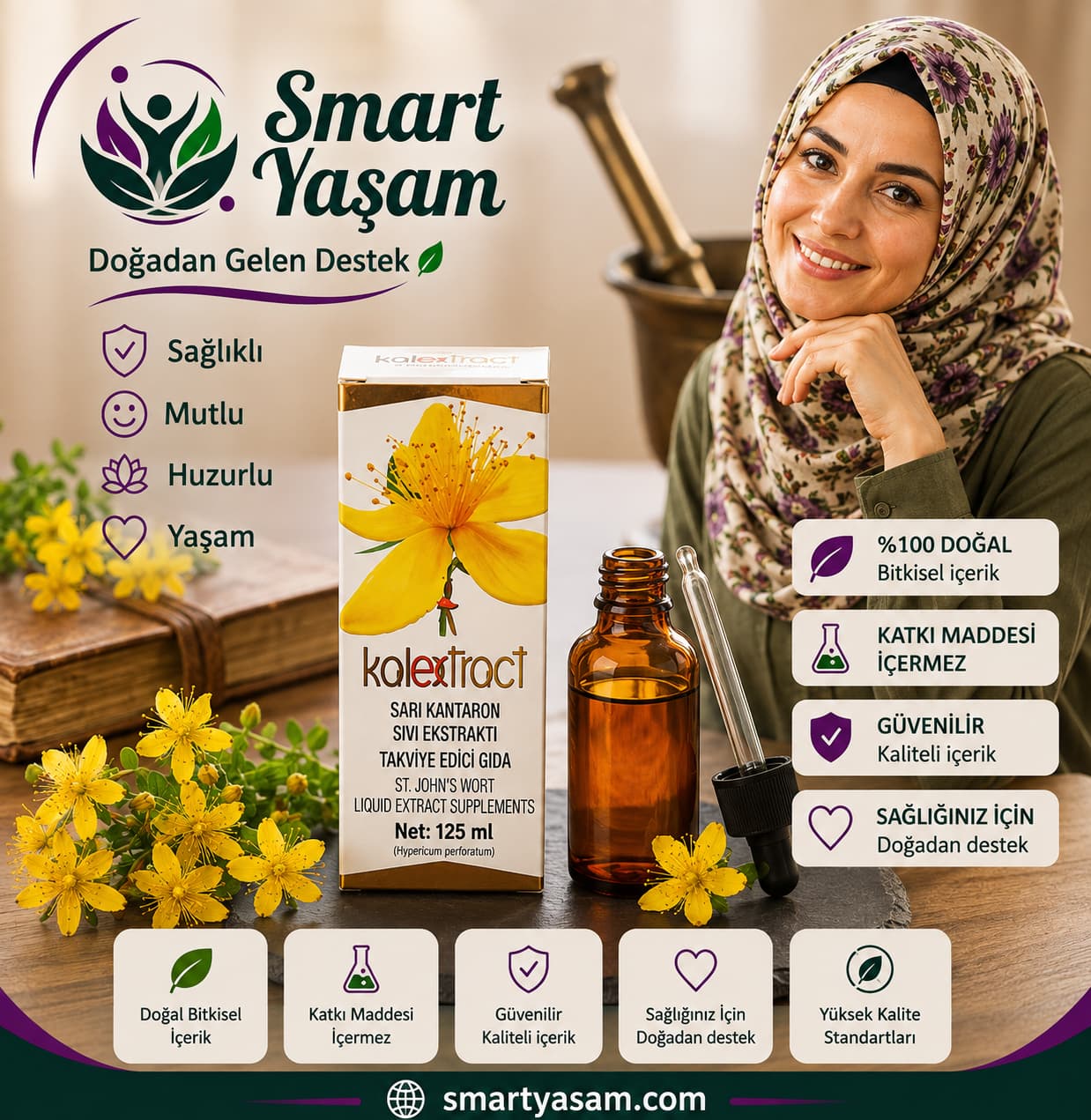 Sarı Kantaron Sıvı Ekstraktı – 125 ml – Takviye Edici Gıda