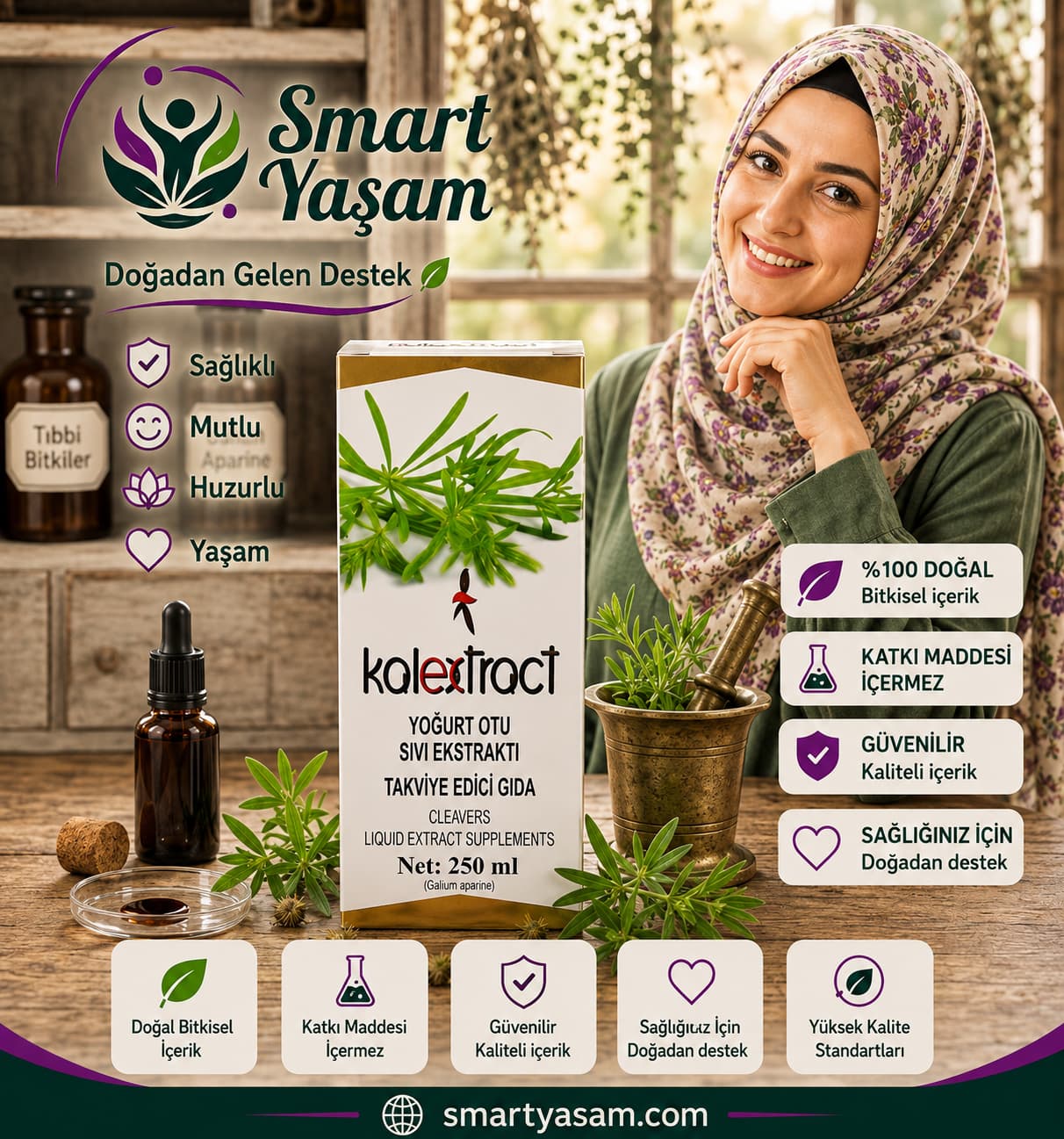 Yoğurt Otu Sıvı Ekstraktı – 250 ml – Takviye Edici Gıda