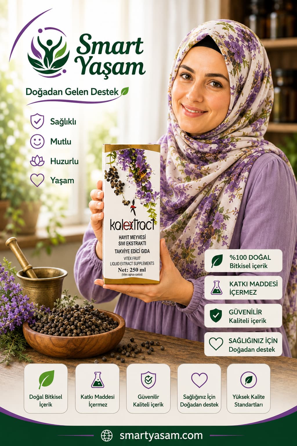 Hayıt Meyvesi Sıvı Ekstraktı – 250 ml – Takviye Edici Gıda