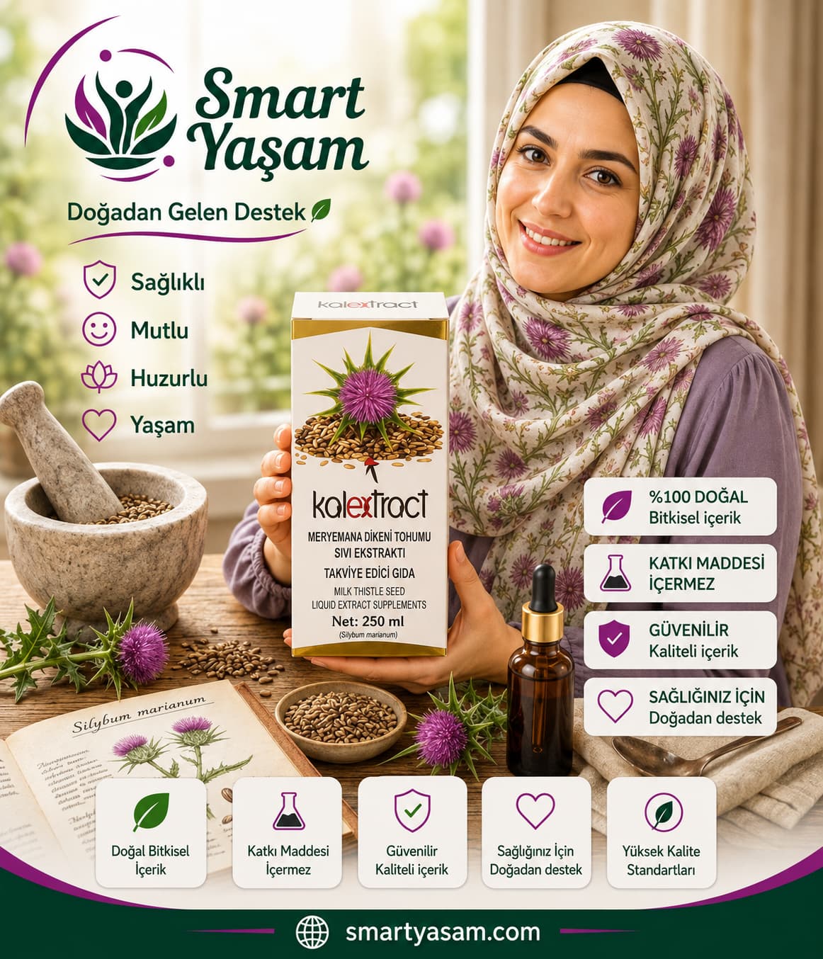 Meryem Ana Dikeni Tohumu Sıvı Ekstraktı – 250 ml – Takviye Edici Gıda
